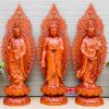 Tượng Tây Phương Tam Thánh Phật Gỗ Hương Đá