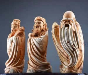 Tượng Tam Đa Phúc Lộc Thọ Gỗ Nhai Bách