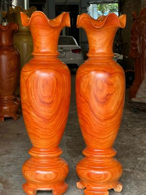 Lục Bình Gỗ Hương Đỏ Cao 1m6 Đường Kính 46