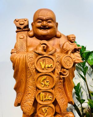 Tượng Di Lặc Chúc Phúc Năm Tiểu Đồng Cao 80