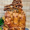 Tam Đa Phúc Lộc Thọ Đứng Gốc Tùng Gỗ Hương Ta