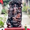 Tượng Tam Đa Phúc Lộc Thọ Đứng Gốc Tùng Gỗ Trắc Đỏ Đen