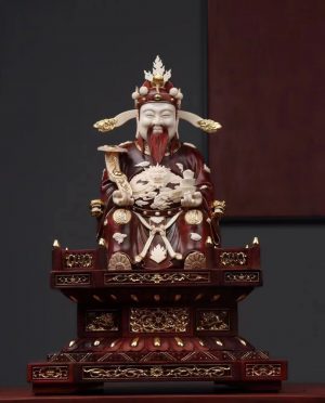 Tượng thần tài gỗ vương mộc tử đàn ấn độ