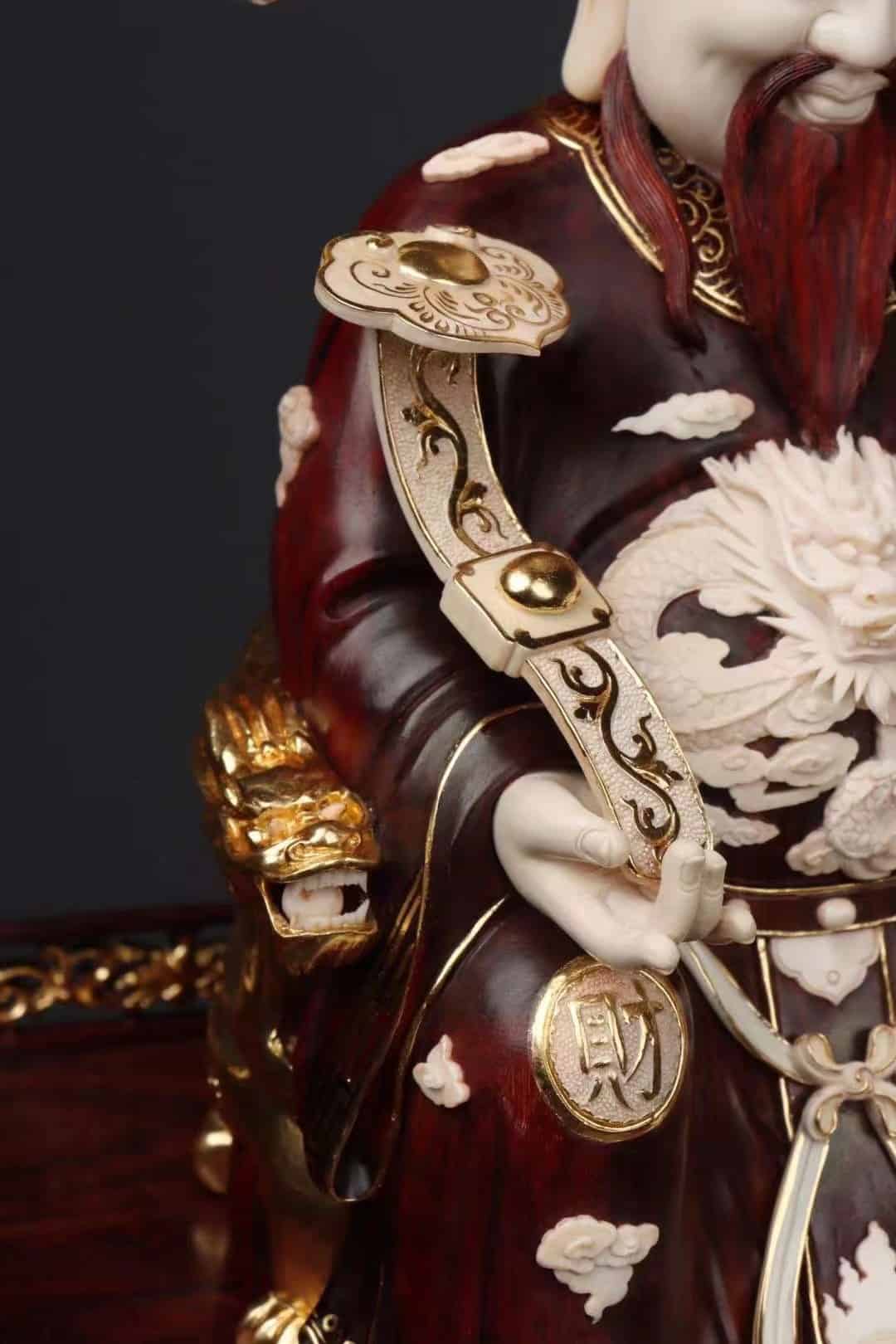 Tượng thần tài gỗ vương mộc tử đàn ấn độ
