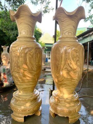 Lục bình gỗ cẩm vàng cao 1m8 đường kính 56