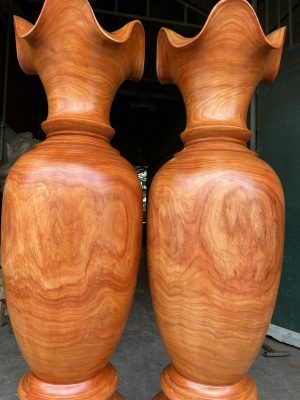 Lục Bình Gỗ Hương Đỏ Cao 2m2 Đường Kính 65