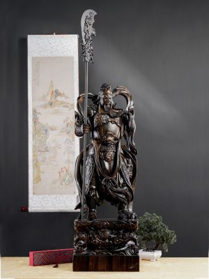 Tượng Quan Công Trấn Ải Gỗ Mun Hoa Cao 80