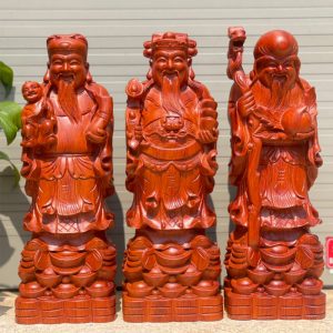 Tượng Tam Đa Phúc Lộc Thọ Gỗ Hương Đá Cao 40