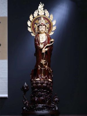 Tượng Như Ý Quan Âm Gỗ Vương Mộc Tử Đàn Ấn Độ