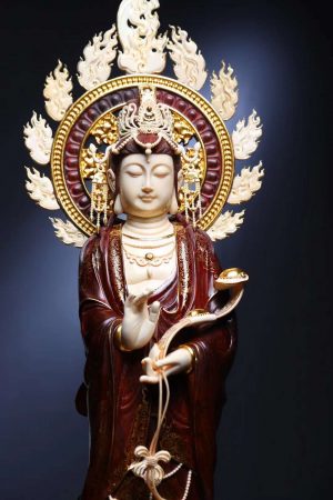 Tượng Như Ý Quan Âm Gỗ Vương Mộc Tử Đàn Ấn Độ