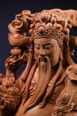 Tượng Thần Tài Gỗ Đàn Hương Ấn Độ