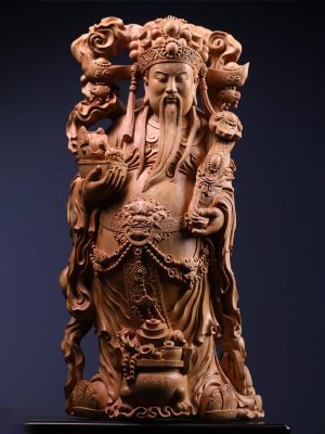 Tượng Thần Tài Gỗ Đàn Hương Ấn Độ