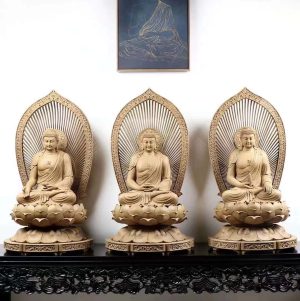 Tượng Tam Bảo Phật Gỗ Trầm Dó Hải Nam