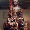 Tượng Văn Thù Sư Lợi Bồ Tát Gỗ Tử Đàn Ấn Độ