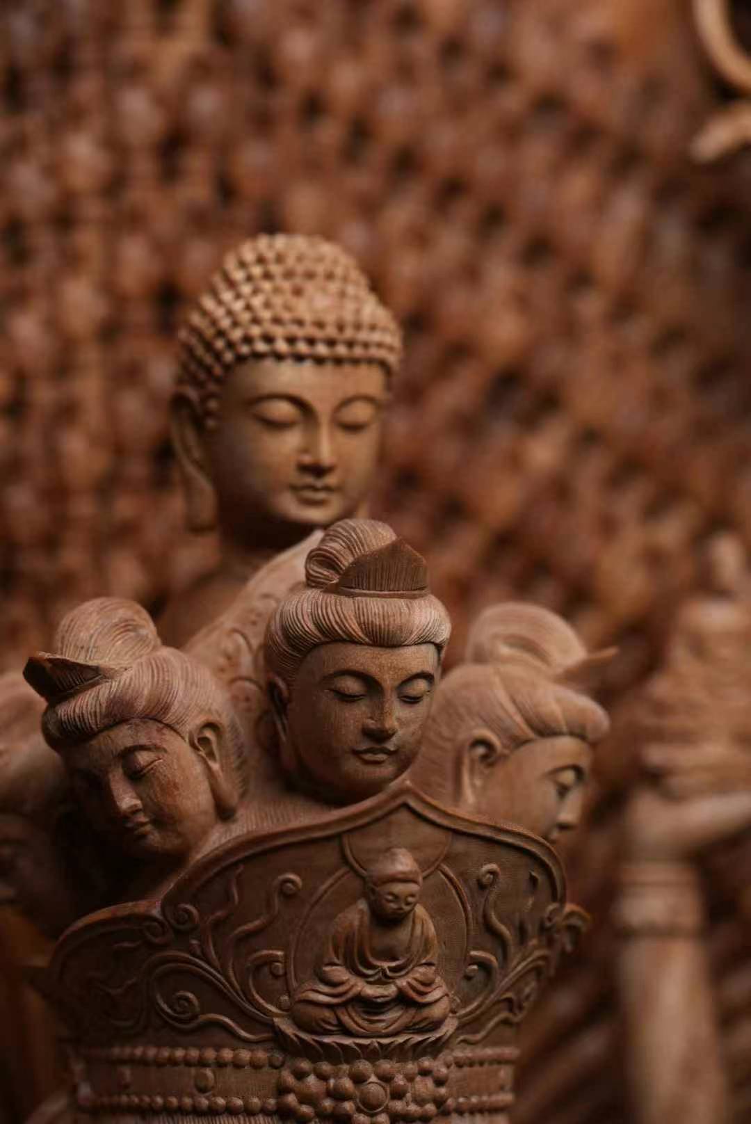 Tượng Quan Âm Thiên Thủ Thiên Nhãn Gỗ Đàn Hương Ấn Độ Cao 60