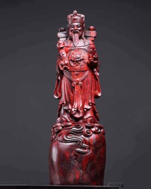 Tượng Thần Tài Gỗ Tử Đàn Ấn Độ Cao 41