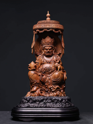 Tượng Hoàng Thần Tài Gỗ Đàn Hương Ấn Độ Cao 52